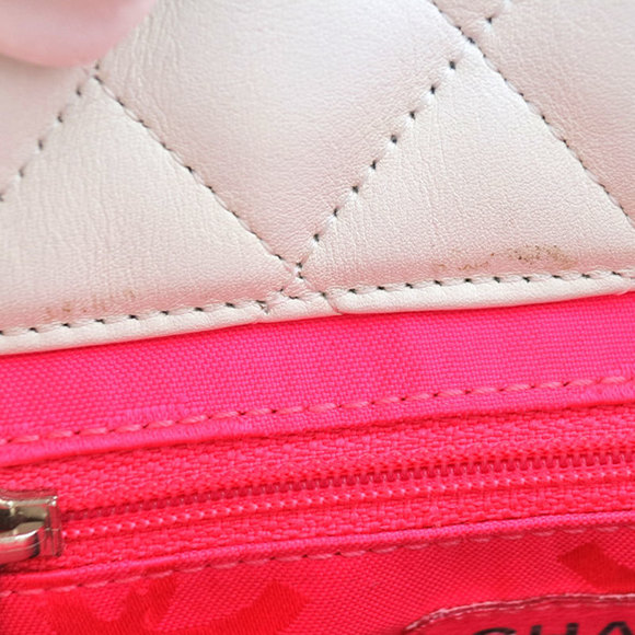 Chanel Cambon Line Small Tote White Black Line Leather Bag Coco Mark - Picture 10 of 15